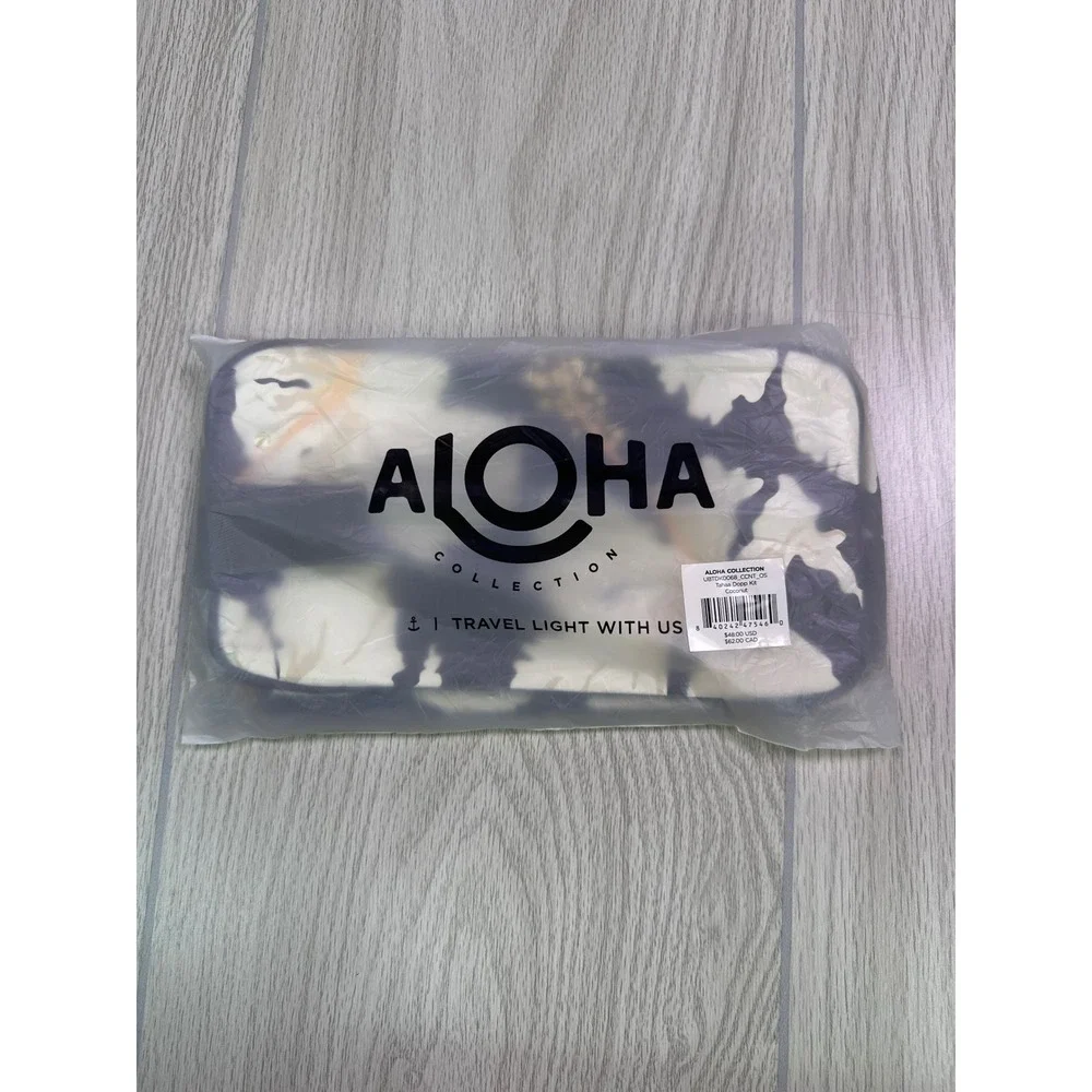 Aloha Collection Tahaa Dopp Kit Coconut Floral Splash-Proof Travel Bag